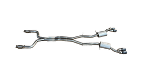 Kooks 3" SS GREEN Catted Header-Back Exhaust w/Black Tips. 2016-2020 Cadillac CTS-V.