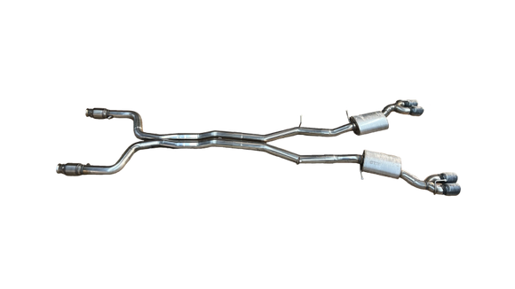 Kooks 3" SS GREEN Catted Header-Back Exhaust w/Black Tips. 2016-2020 Cadillac CTS-V.