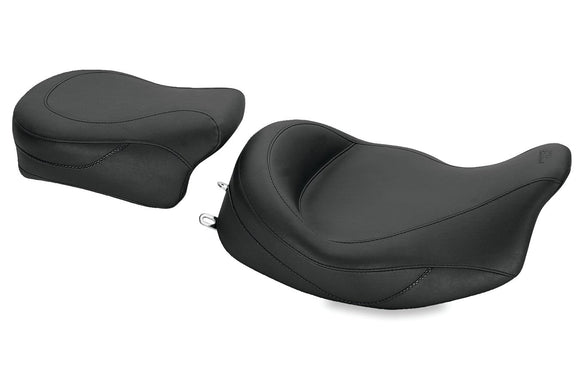 Mustang 08-21 Harley Electra Glide Std,Rd Glide,Rd King,Str Glide Super Touring Solo Seat - Black