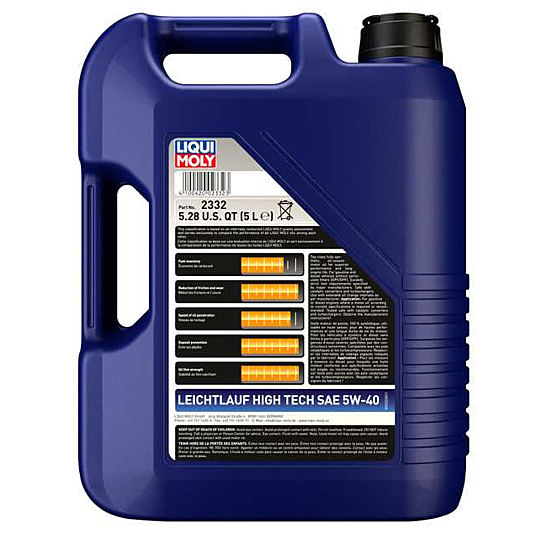5W40 Leichtlauf High Tech Engine Oil (5 Liter) - Liqui Moly LM2332