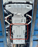 RIVAL Aluminum Transmission Skid Plate 2024-2025 Ford Ranger* including Raptor | 2021-2025 Ford Bronco 4Door-3