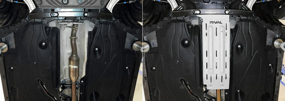 RIVAL Aluminum Catalytic Converter Skid Plate 2022-2025 Ford Maverick Hybrid 2WD Only