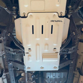 RIVAL Aluminum Transmission Catalytic Converter Transfer Case Skid Plate 2010-2024 Toyota 4Runner 5Gen - 0