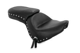 Mustang 10-13 Honda VT1300C Sabre,10-16 Stateline,10-15 Interstate 1PC Seat w/Studs - Black