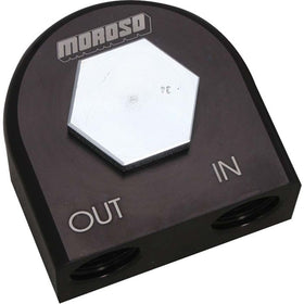Moroso Universal Remote Oil Filter Adapter - 90 Degree - 3/4in-16 Thread