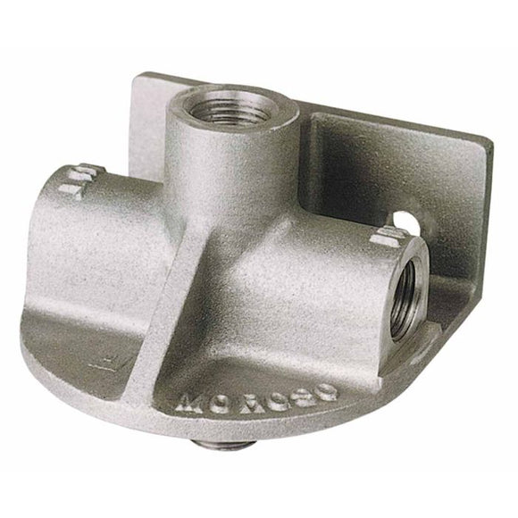Moroso Chevrolet Big Block/Small Block Oil Filter Adapter - Remote Mount - Inlet Right/Outlet Left