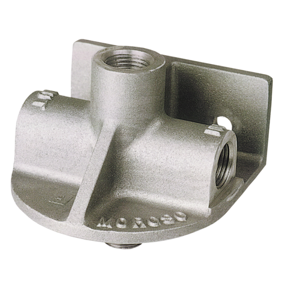 Moroso Ford/Chrysler V8 Oil Filter Adapter - Remote Mount - 3/4in-16 Thread