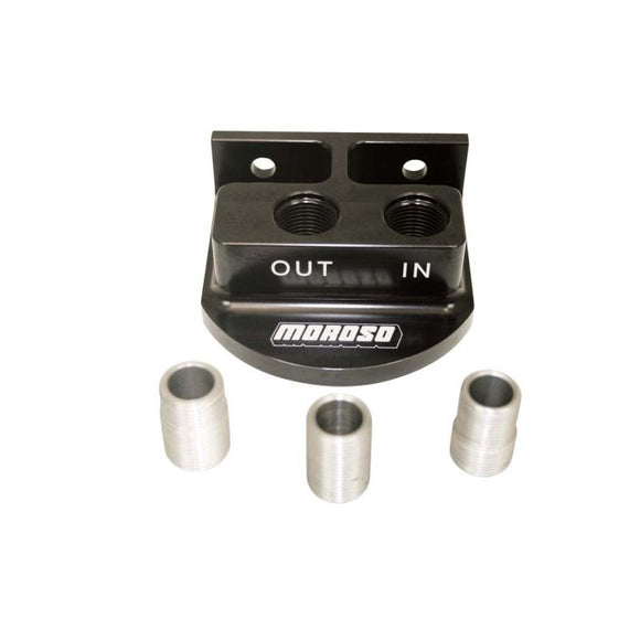 Moroso Remote Spin On Oil Filter Mount - 13/16in & 3/4in & 22mm Oil Filters