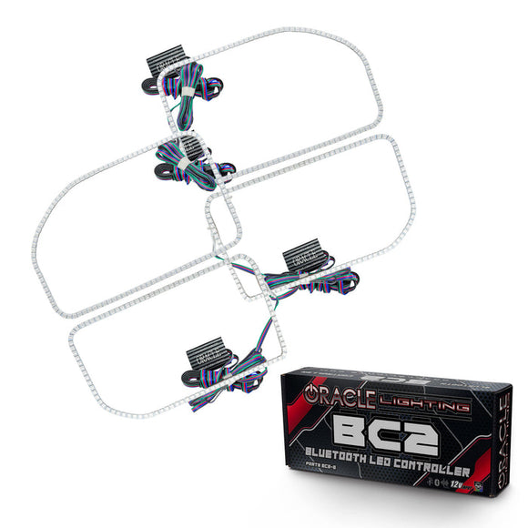 Oracle Ford F250/350 11-16 Halo Kit (Square Ring Design) - ColorSHIFT w/o Controller SEE WARRANTY