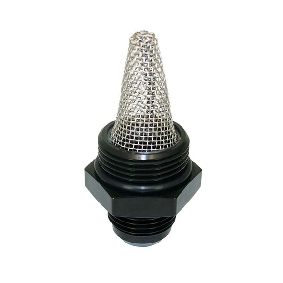 Moroso Oil Filter Fitting -12An to -16An w/External Screen - Single