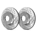 StopTech Select Sport 07-13 BMW 335i Slotted & Drilled Vented Left and Right Rear Brake Rotor Kit-1