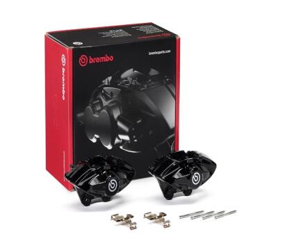 Brembo OE 16-21 BMW M2/17-18 M3/17-20 M4/14-16 M235i Hydraulic Rear X-Style Brake Calipers - Black 6855481