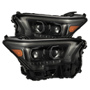 AlphaRex 23-24 Toyota Tacoma LUXX-Series LED Proj Headlights Alpha Blk w/Actv Light & Seq. Sig + DRL-1