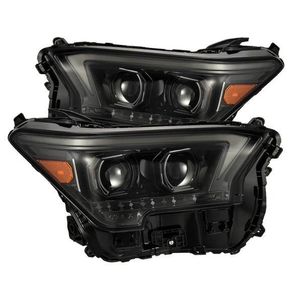 AlphaRex 23-24 Toyota Tacoma LUXX-Series LED Proj Headlights Alpha Blk w/Actv Light & Seq. Sig + DRL