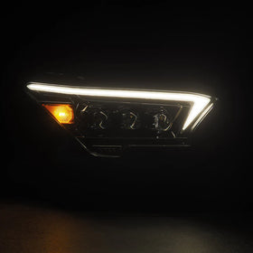 AlphaRex 2024+ Toyota Tacoma NOVA-Series LED Proj Headlights Alpha-Blk w/Actv Light & Seq. Sig + DRL - 0