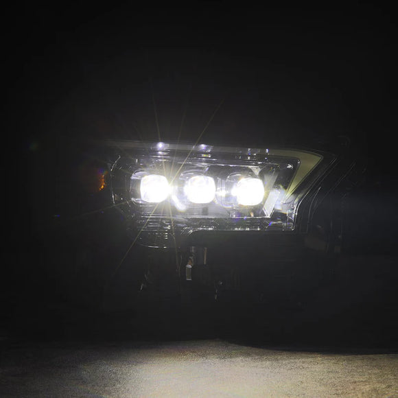 AlphaRex 2024+ Toyota Tacoma NOVA-Series LED Proj Headlights Alpha-Blk w/Actv Light & Seq. Sig + DRL