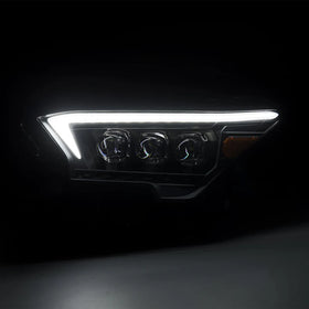 AlphaRex 2023+ Toyota Tacoma NOVA-Series LED Proj Headlights Black w/Actv Light & Seq. Sig + DRL - 0