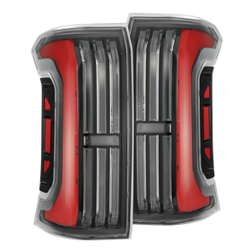 AlphaRex 24-25 Toyota Tacoma NOVA-Series LED Prismatic Tail Lights - Black Red