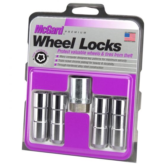 McGard Wheel Lock Nut Set - 4pk. (Cone Seat Duplex) 1/2-20 / 7/8 Hex / 2.5in. Length - Chrome