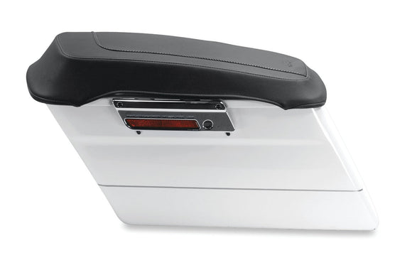 Mustang 80-07 Harley Early FL Touring Vintage Saddlebag Lid Covers - Black