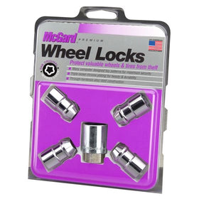 McGard Wheel Lock Nut Set - 4pk. (Cone Seat) 1/2-20 RH-LH / 13/16 Hex / 1.46in. Length - Chrome