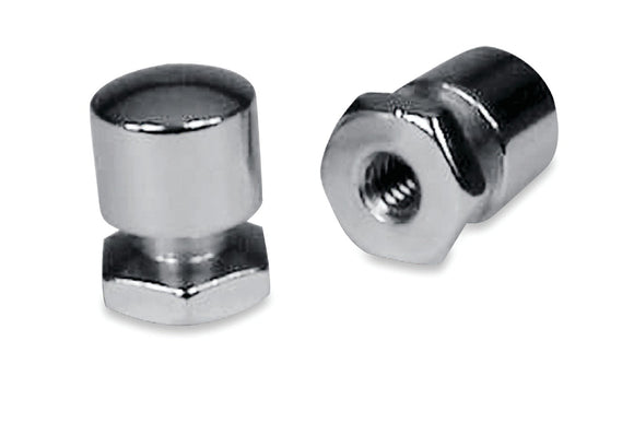 Mustang Solo Mounting Nuts (Pair) - Chrome