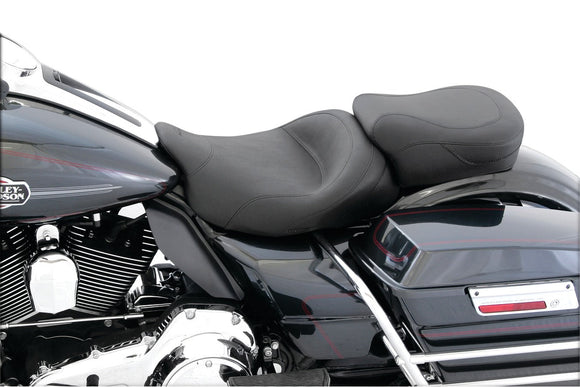 Mustang 08-21 Harley Electra Glide Std, Rd Glide, Rd King, Street Glide Touring Solo Seat - Black