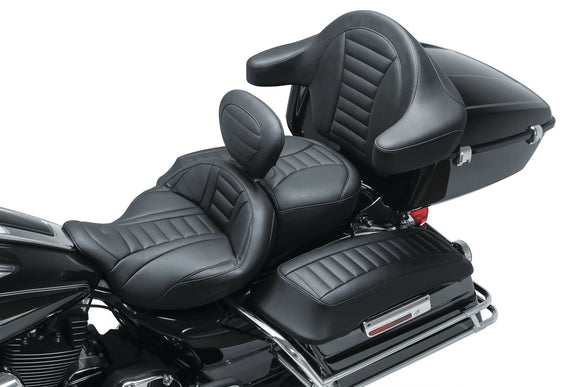 Mustang 08-21 Harley Electra Glide, Rd Glide, Rd King, Str Glide Touring 1PC Seat Deluxe - Black