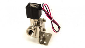 1/2" Nickel Plated 300 PSI Solenoid with Bracket
