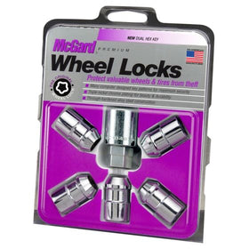 McGard Wheel Lock Nut Set - 5pk. (Cone Seat) 1/2-20 / 3/4 &13/16 Dual Hex / 1.46in. Length - Chrome