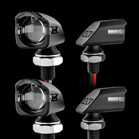 XK Glow Mini Turn Signal Front/Rear Black x4