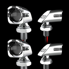 XK Glow Mini Turn Signal Front/Rear Chrome x4