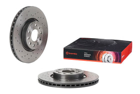 Brembo 06-13 A3 Quattro/15-18 A3 Quattro Front Premium Xtra Cross Drilled UV Coated Rotor 1K0615301AA