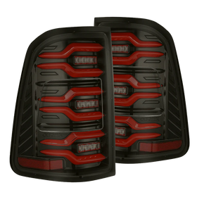 Alpharex 2025 Dodge Ram 1500 Luxx-Series LED Tail Lights - Black/Red