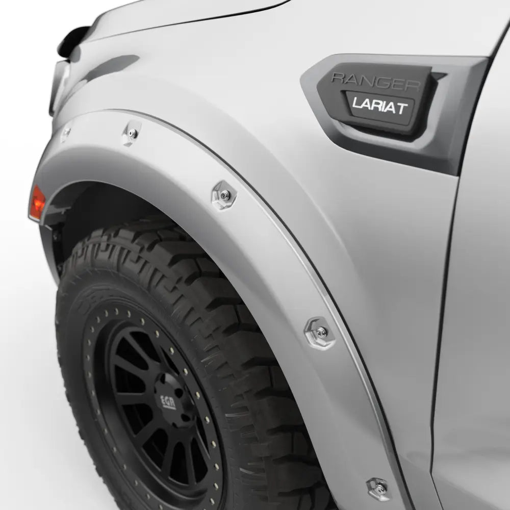 EGR 19-22 Ford Ranger Painted To Code Ingot Traditional Bolt-On Look Fender Flares Silver Set Of 4 - 0