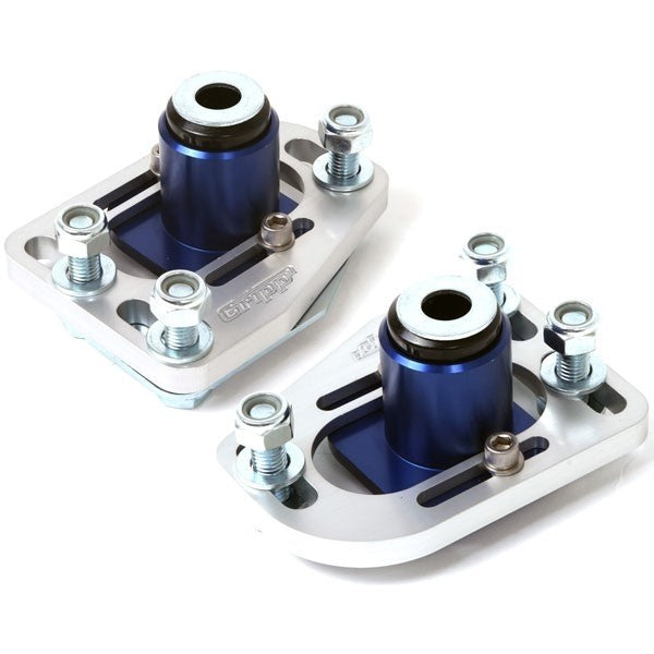 BBK 79-93 Mustang Caster Camber Plate Kit - Silver Anodized Finish