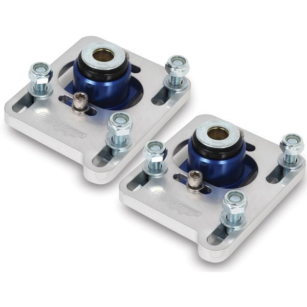 BBK 94-04 Mustang Caster Camber Plate Kit - Silver Anodized Finish
