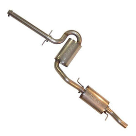 TT STAINLESS 2.5″ EX. CORRADO VR6 W/ TWO STAINLESS BORLA MUFFERS