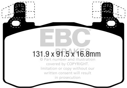 EBC 2019+ Genesis G70 2.0T/3.3T 2018+ Kia Stinger 3.3T (Brembo) Yellowstuff Front Brake Pads
