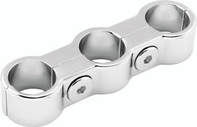 Bikers Choice Chrome Plain Oil Hose Seperator For 3 Hoses