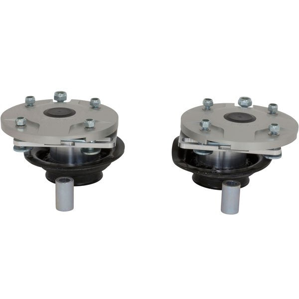 BBK 05-14 Mustang Caster Camber Plate Kit - Silver Anodized Finish - 0