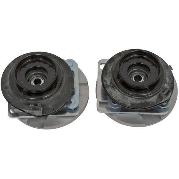 BBK 05-14 Mustang Caster Camber Plate Kit - Silver Anodized Finish