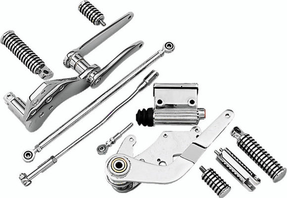 Bikers Choice 58-86 FL FX 86-99 Softail Chrome Custom Forward Controls 3/4 Inch Master Cylinder