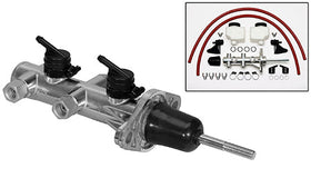 Wilwood Tandem Remote Master Cylinder - 15/16in Bore Ball Burnished