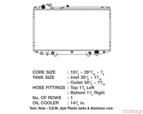 CSF 98-05 Lexus GS300 3.0L OEM Plastic Radiator - 0