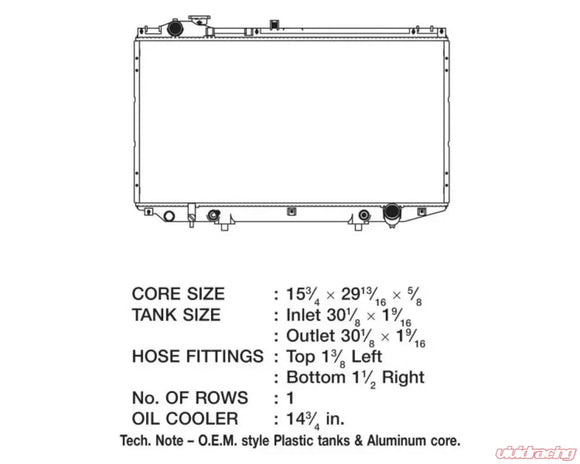 CSF 98-05 Lexus GS300 3.0L OEM Plastic Radiator
