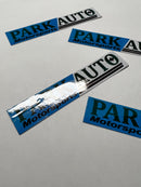 PARK AUTO MOTORSPORTS STICKER  PAIR SMALL COLOR LOGO-5