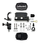 Wilwood Compact Tandem M/C - 7/8in Bore w/Bracket and Valve fits Mustang (Pushrod) - Black-1