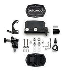 Wilwood Compact Tandem M/C - 1.12in Bore w/RH Bracket and Valve - Black-1