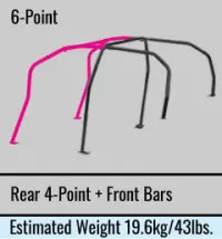 Cusco 87-91 Honda Civic(4th Gen-EF)(Non-Sunroof) Chromoly Roll Cage 6 Point 4/5 Passenger CUSCO Blue